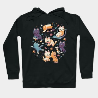 Naughty cats making trouble // Cute kittens, mad cat Hoodie